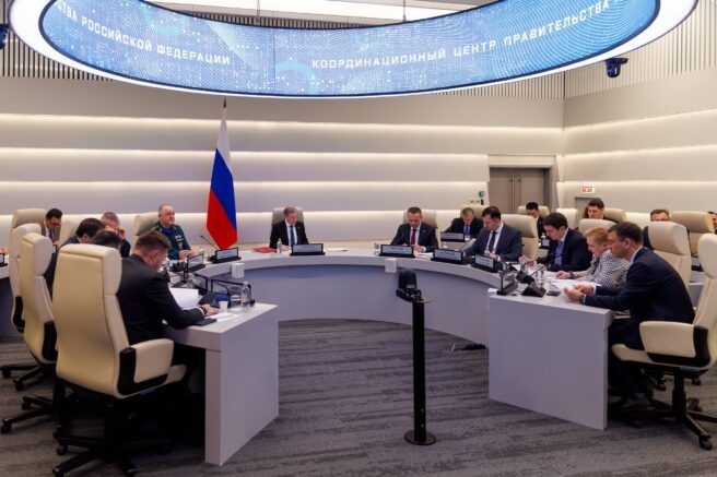    Заседание правительственной комиссии. Фото: t.me/government_rus