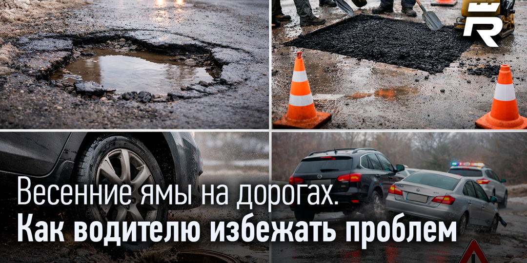 ВЕСЕННИЕ ЯМЫ НА ДОРОГАХ. КАК ВОДИТЕЛЮ ИЗБЕЖАТЬ ПРОБЛЕМ.