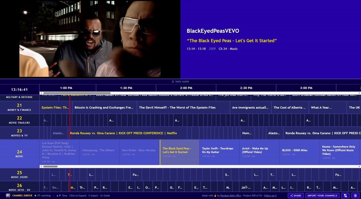    Интерфейс Channel Surfer