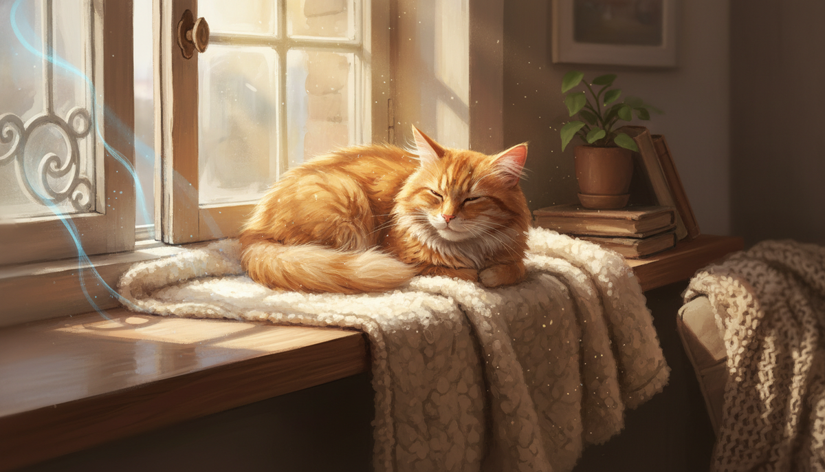 Выбираем место для сна коту