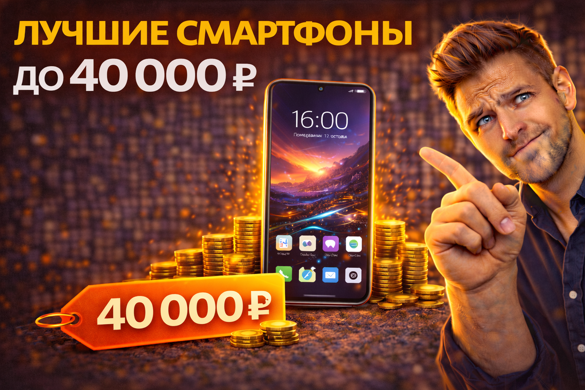 Лучшие смартфоны до 40 000 рублей: топовые модели с отличной камерой, долгой батареей и мощным железом.