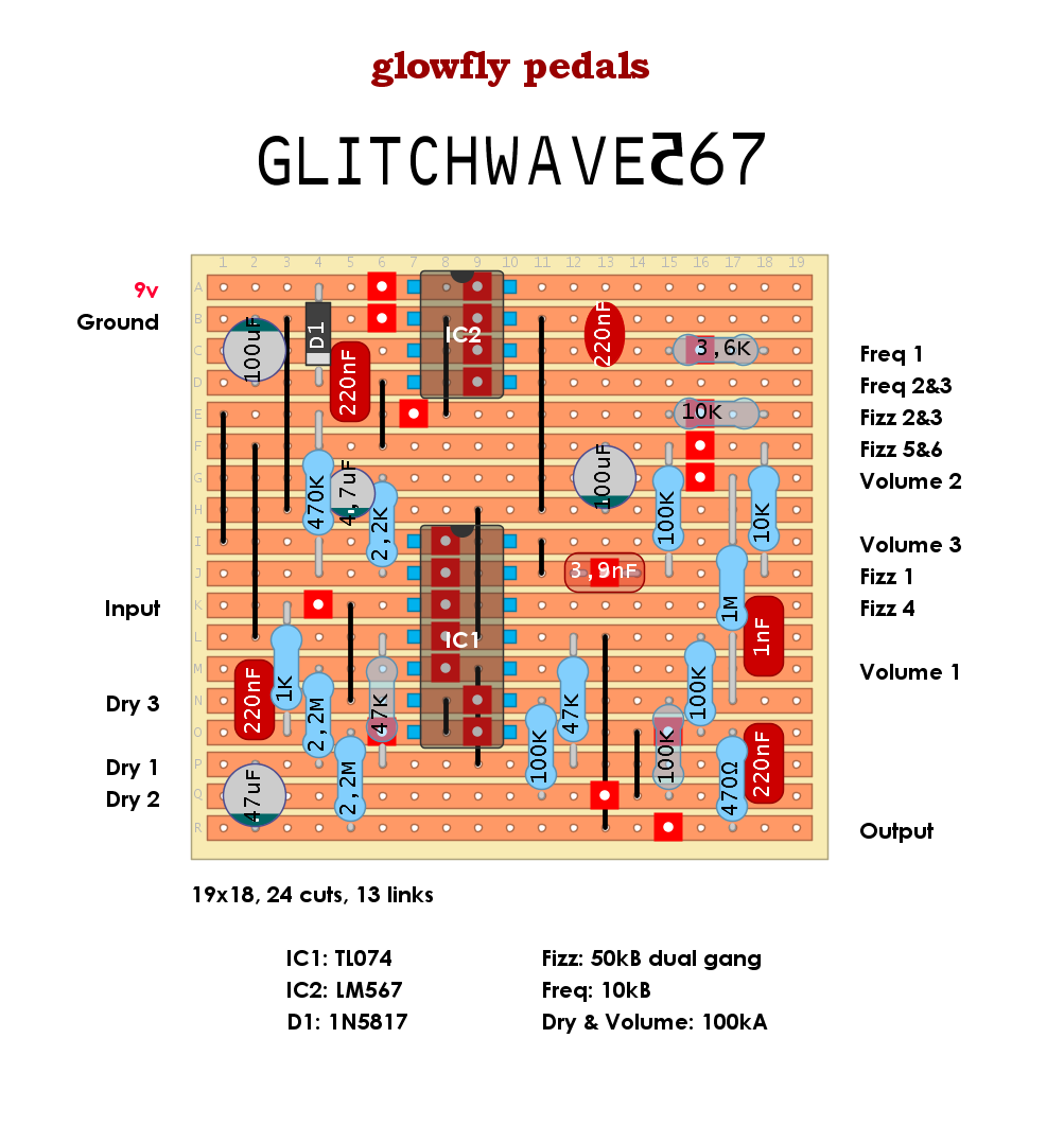 Одна из схем педалей