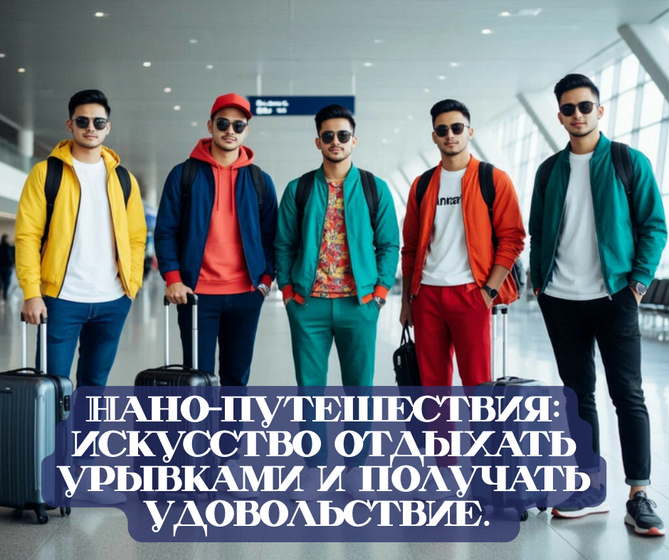 Нано-путешествия: искусство отдыхать урывками и получать удовольствие. Картинка создана при помощи ИИ.