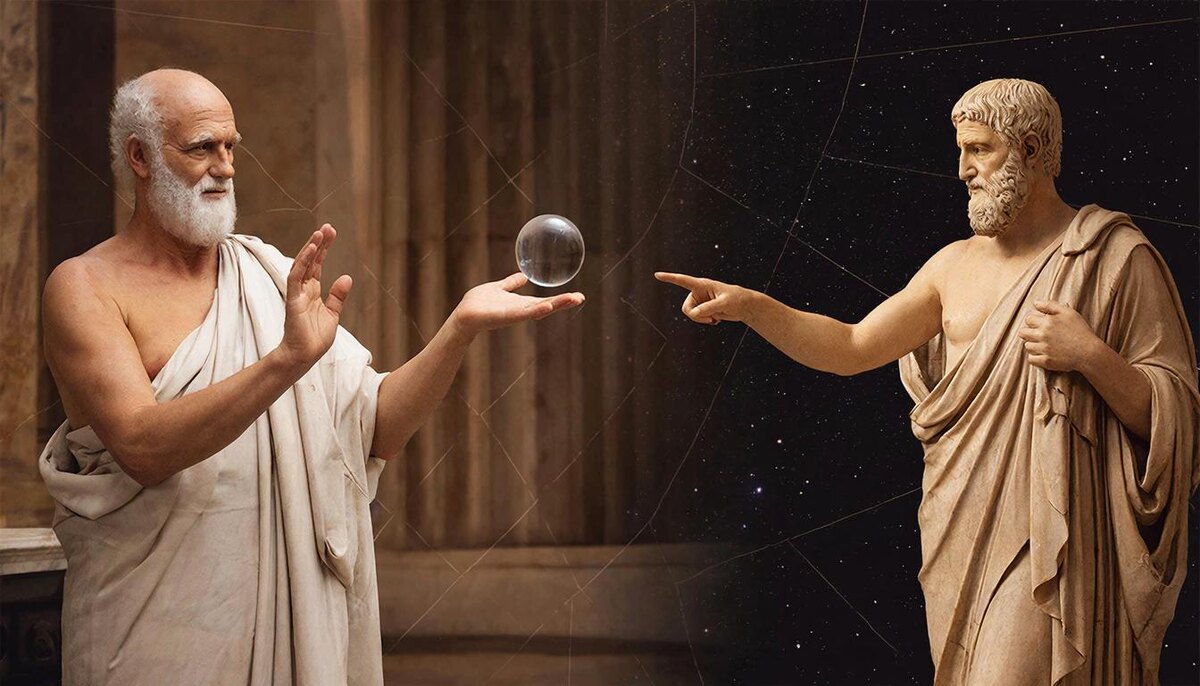 Демокрит утверждал: мир состоит из атомов и пустоты. Аристотель возражал: природа боится пустоты. Их спор длился две тысячи лет, пока эксперимент не рассудил.