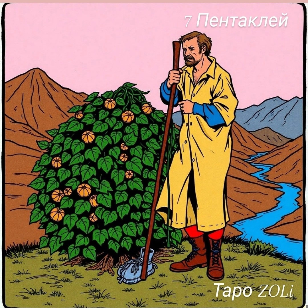 Семёрка Пентаклей Таро ZOLi 