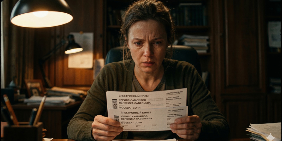 Муж уехал в командировку на 2 недели в Новосибирск. Через 3 дня я нашла в его столе билеты на самолёт в Сочи. Туда и обратно.