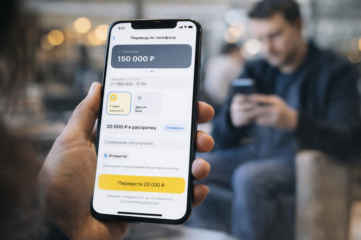     Интерфейс приложения Т-Банк