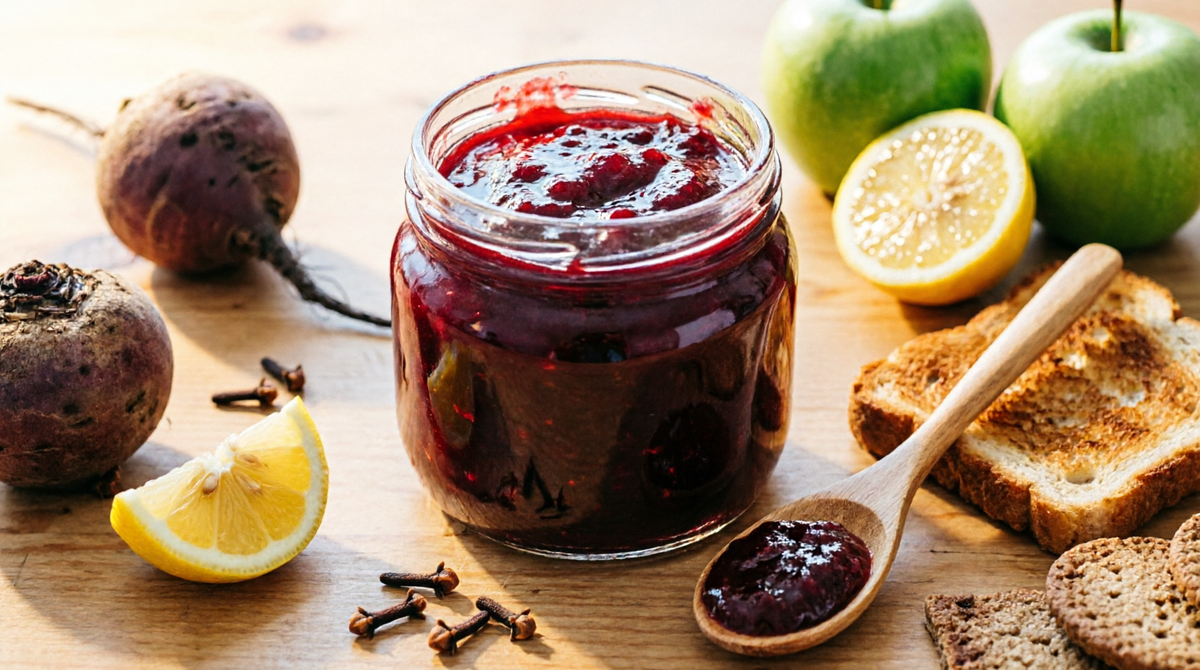 Свекольный джем с яблоком и гвоздикой