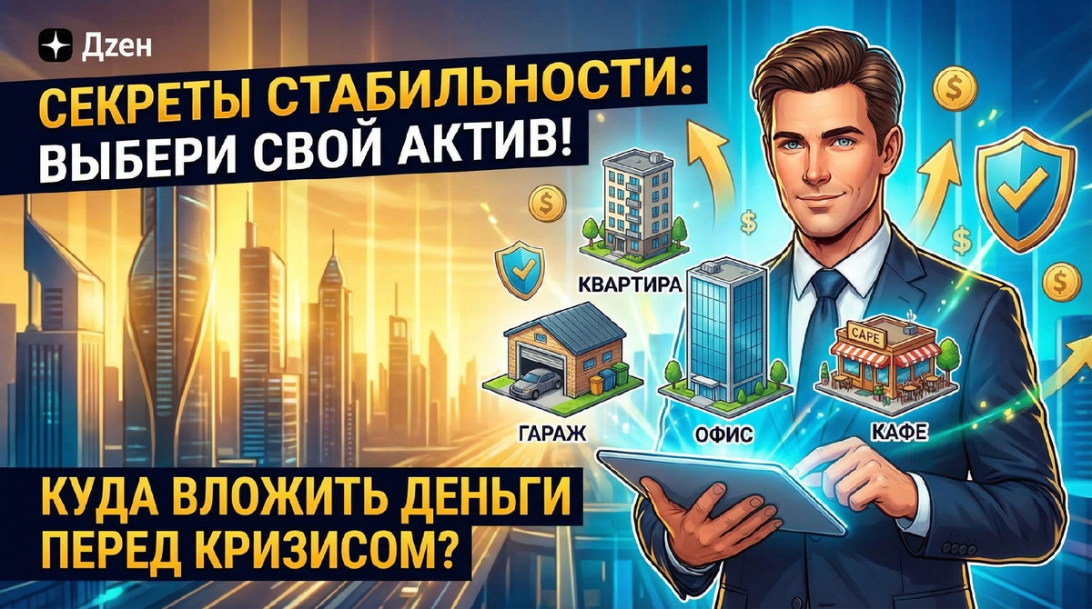 Куда вложить деньги перед кризисом? Квартира, офис, гараж, кафе ? Сделано с помощью ИИ