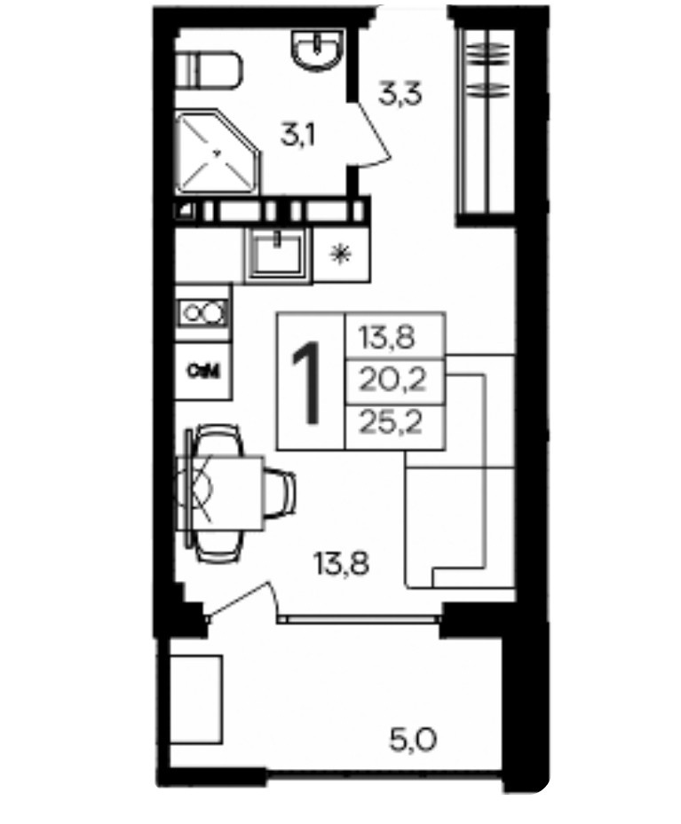                                        Именно такая планировка стоит от 4 284 000 