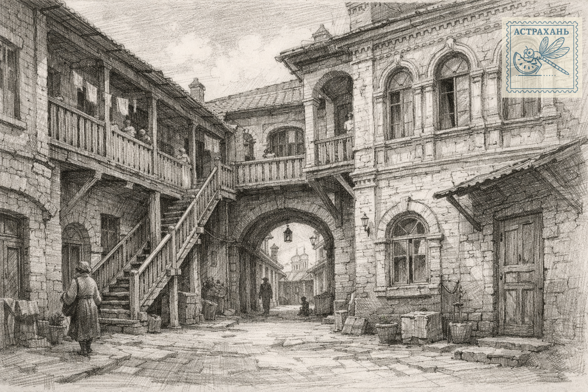 Внутренний мир астраханских доходных домов... шумный, многогранный... навсегда вписавший свой след в историю города