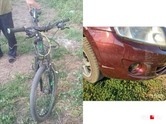 Велосипед пострадал сильнее, чем «Гранта»Источник:Предоставлено семьей Зориных