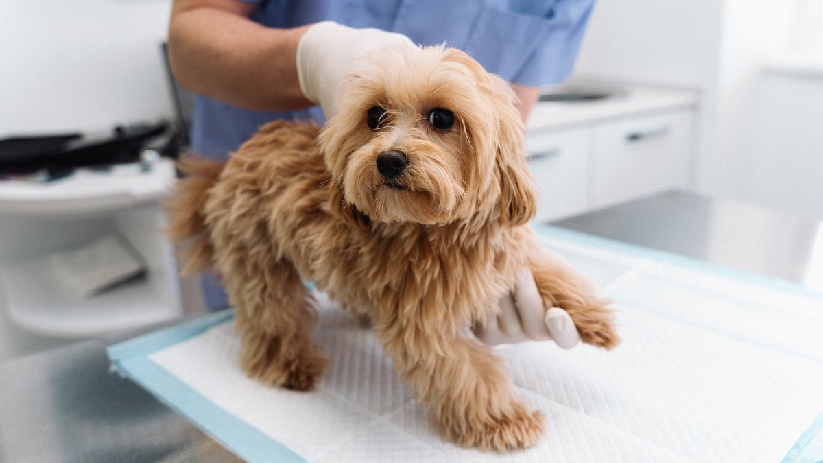    Перед проведением исследования ветеринар осматривает питомца