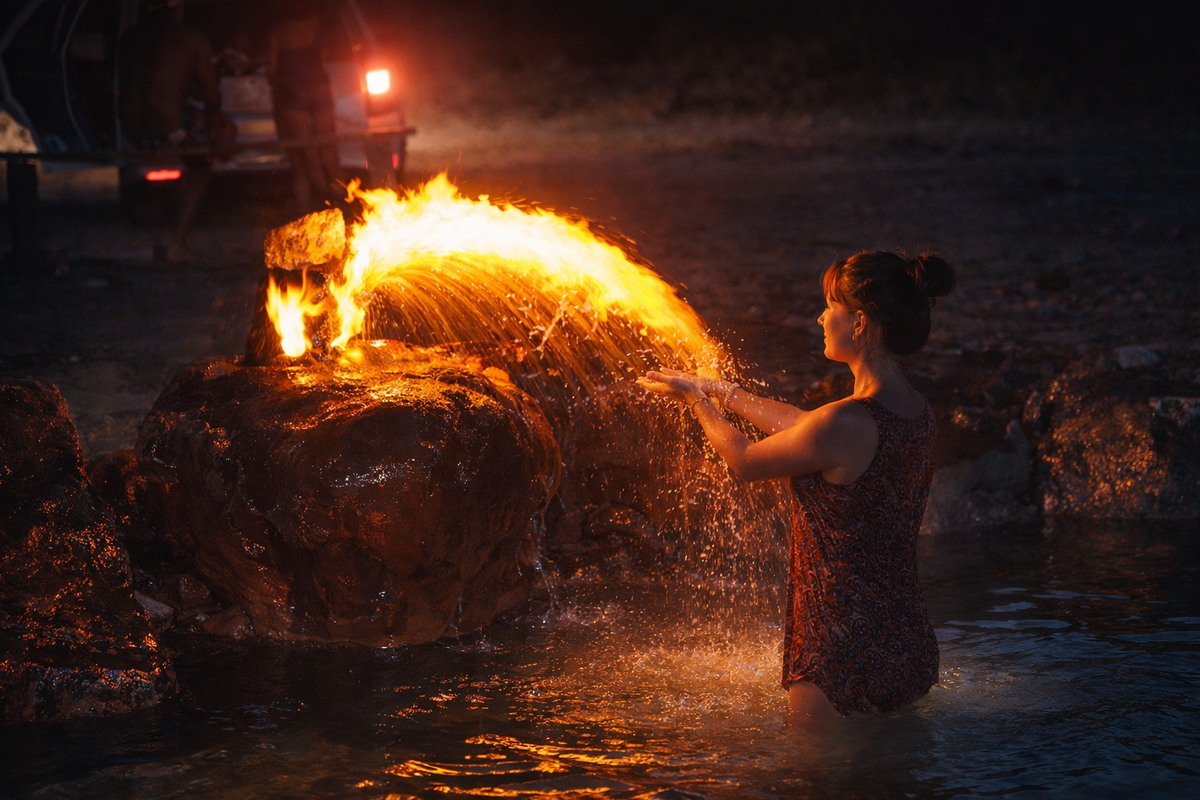 Источник, где вода горит огнём