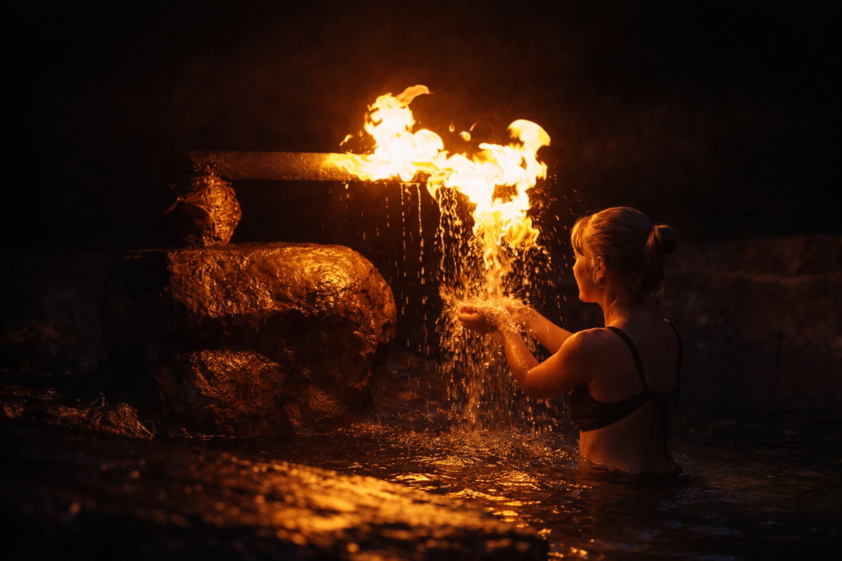 Источник, где вода горит огнём