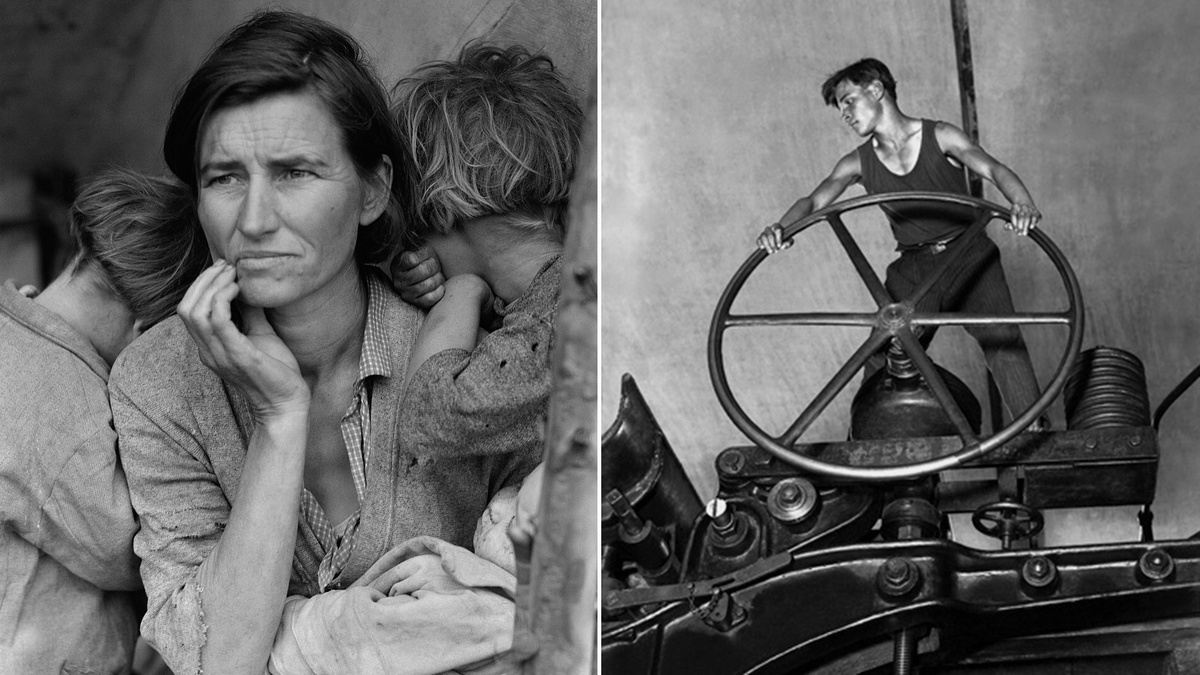 (С) Доротея Ланж/Библиотека Конгресса США; Аркадий Шайхет/МАММ/МДФ/russiainphoto.ru