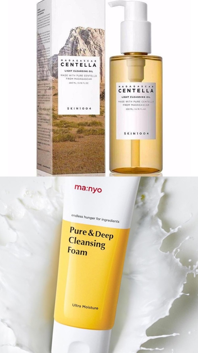 Это гидрофильное масло и пенка, которыми пользовалась я (состав топ!)