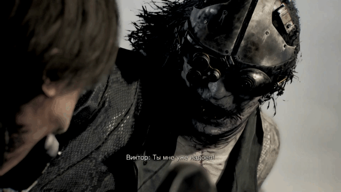 Gif картинка "Леон забирает свой топор"