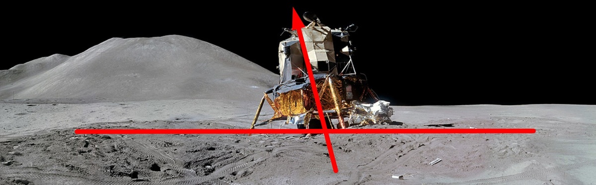 Аполлон-15 якобы сел на Луну с сильным креном.