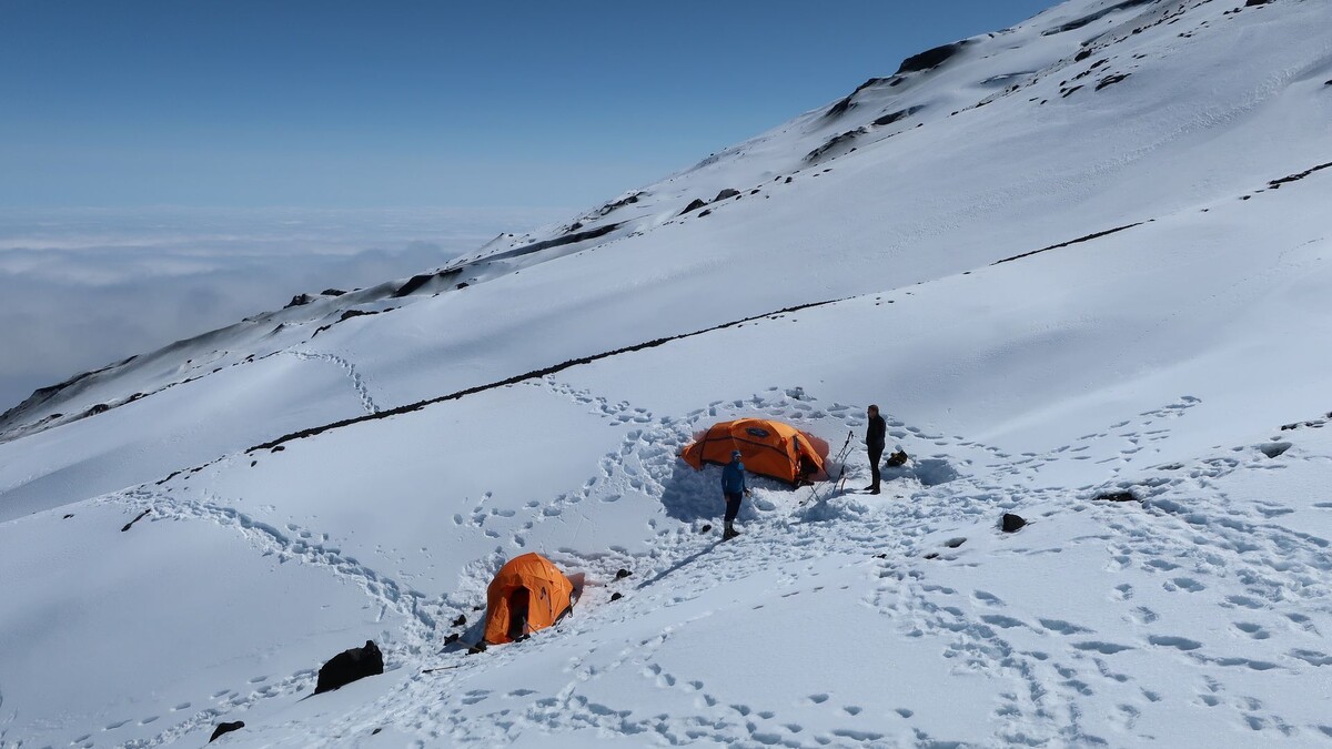 На склоне вулкана Ключевская сопка, август 2019