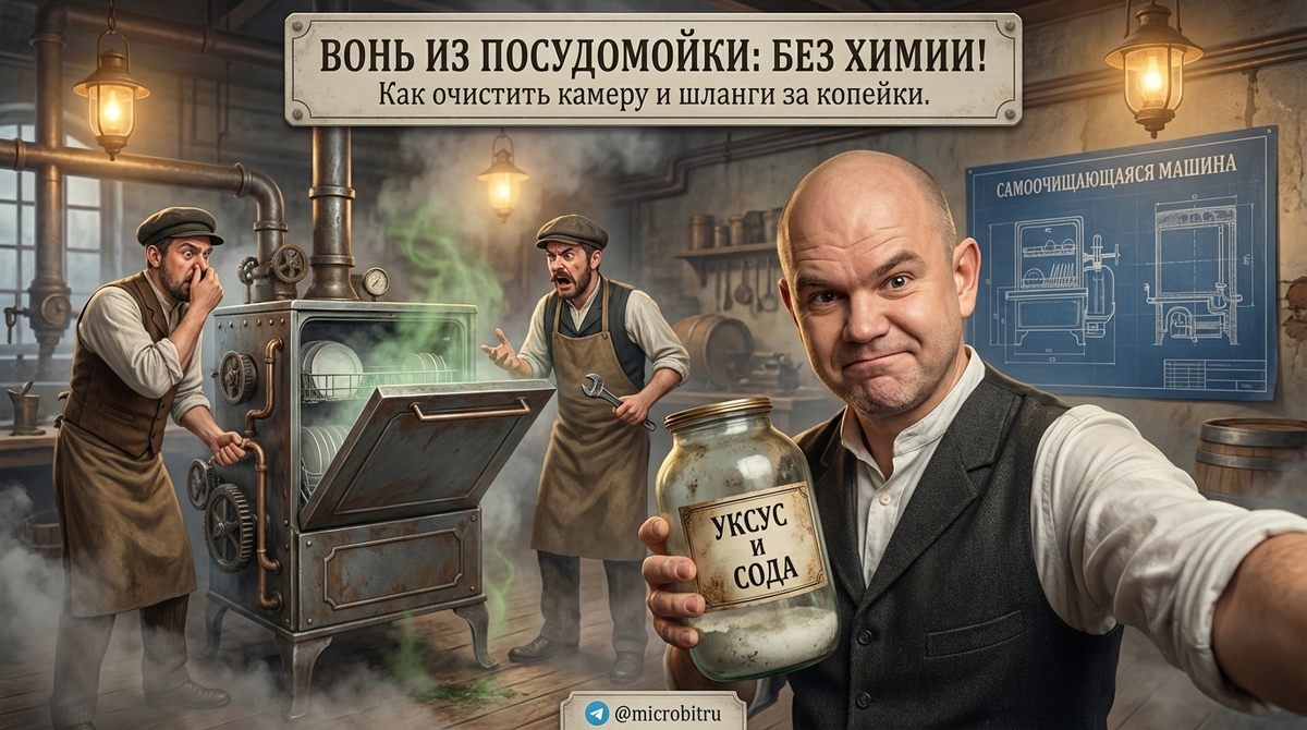    Очистка посудомойки для устранения неприятного запаха. as7