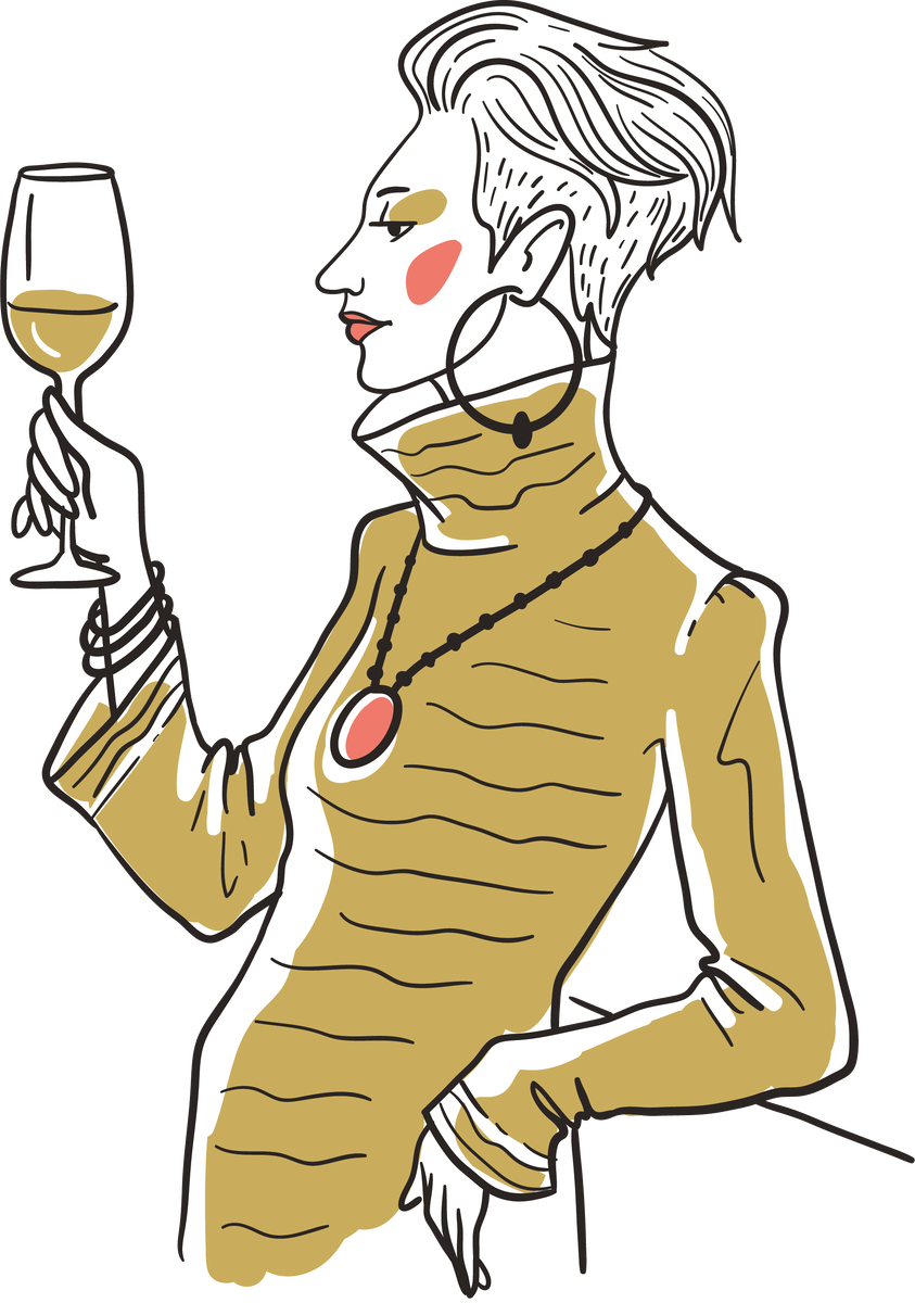 "Рислинг". Автор иллюстрации - Татьяна Трощева, специально для канала Код Вина.