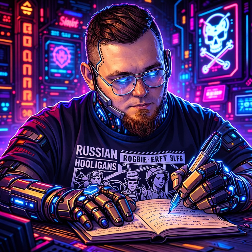 Робот-самописец, по версии GPT Images