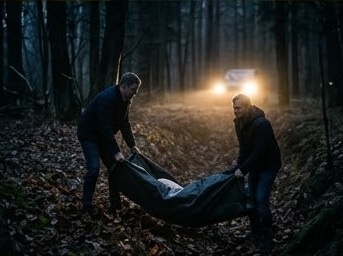 Он выбросил её в овраг как ненужную вещь, оставили в яме под ветками, решив, что она не выживет.