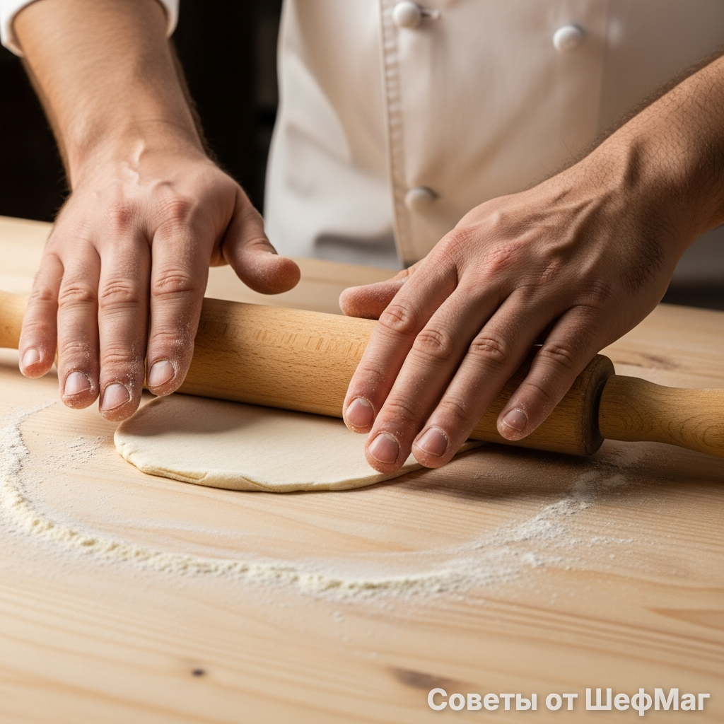 Чем тоньше раскатано тесто, тем нежнее будет торт.
