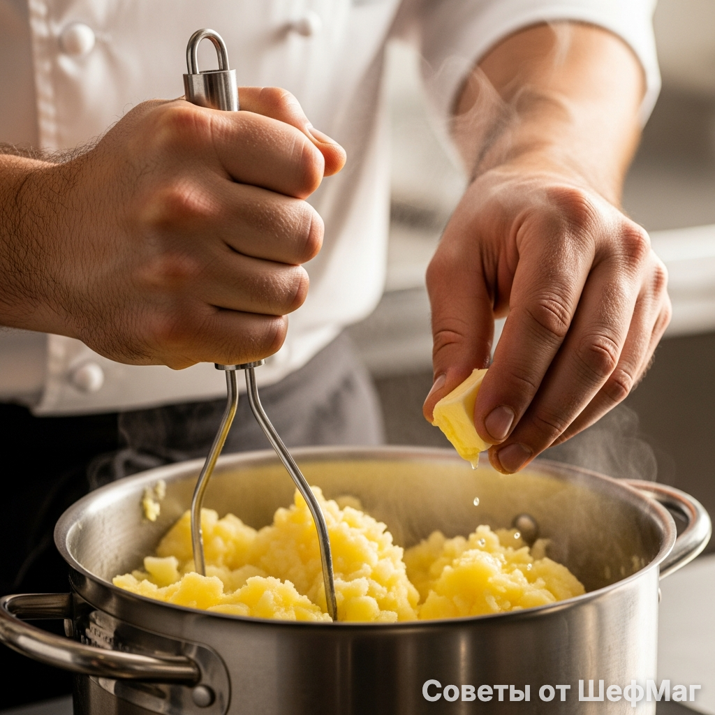 Ни капли молока! Только картофель, масло и яйцо.