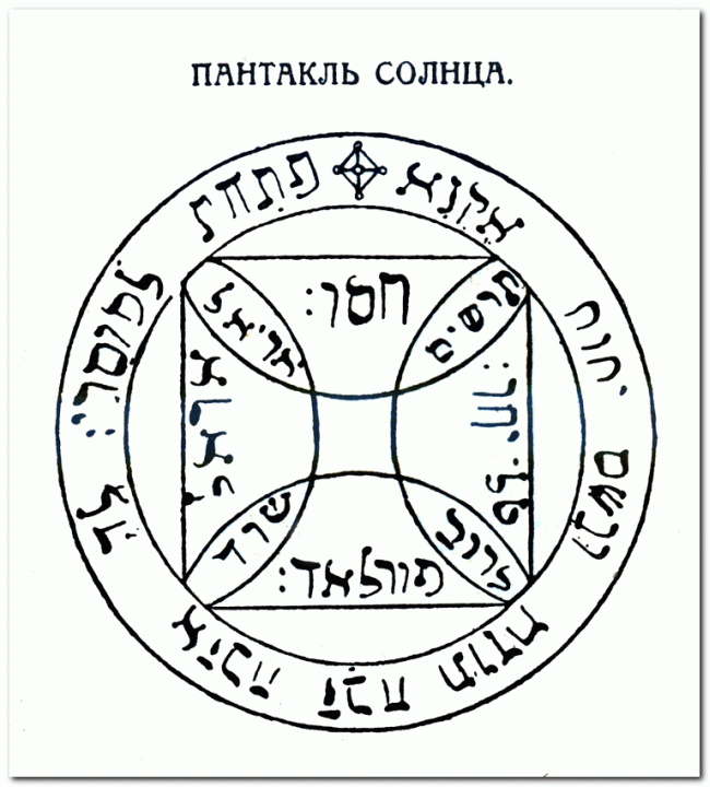 Рисунок 6. Изображение пантакля (4) из книги Древняя высшая магия.