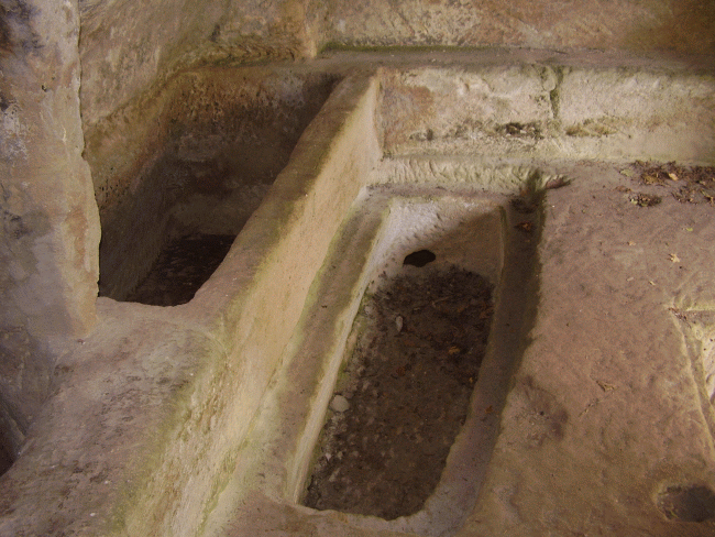 
Рисунок 7. Вырубные гробницы в Церкви с ризницей