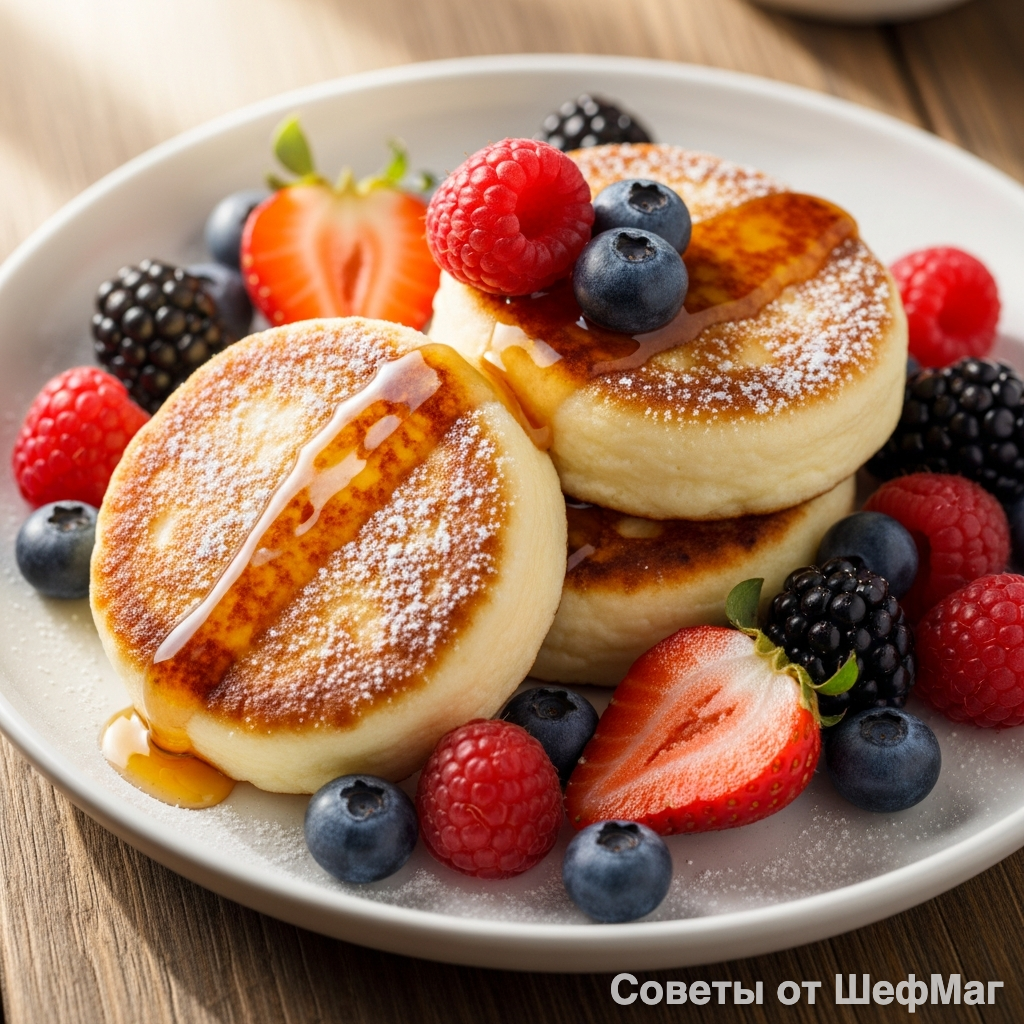 Милые дамы, посмотрите на эту пористую текстуру — сырники получились легкими, как облака.