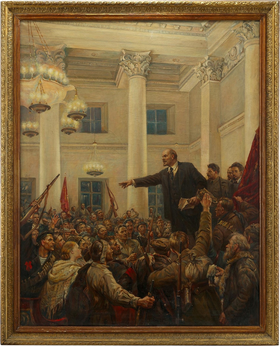 Картина «В.И.Ленин провозглашает Советскую власть». Начало 1950 гг. 