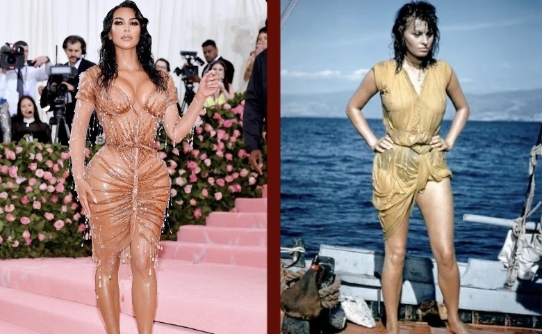 Как Ким Кардашьян повторила образ Софи Лорен и что из этого вышло