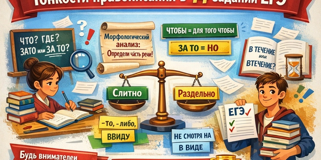 Тонкости правописания в 14 задании ЕГЭ