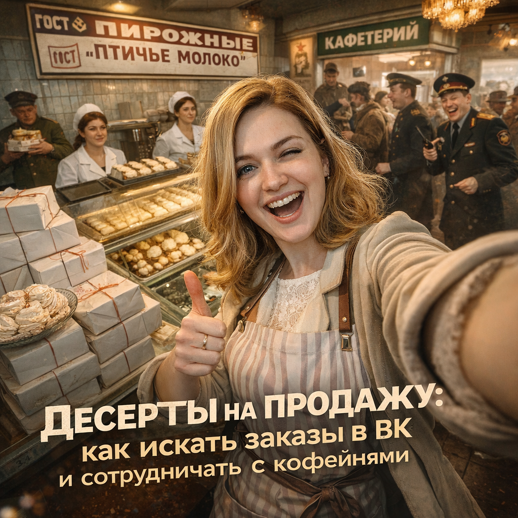   Как кондитеру найти заказы в ВК и договориться с кофейнями admin
