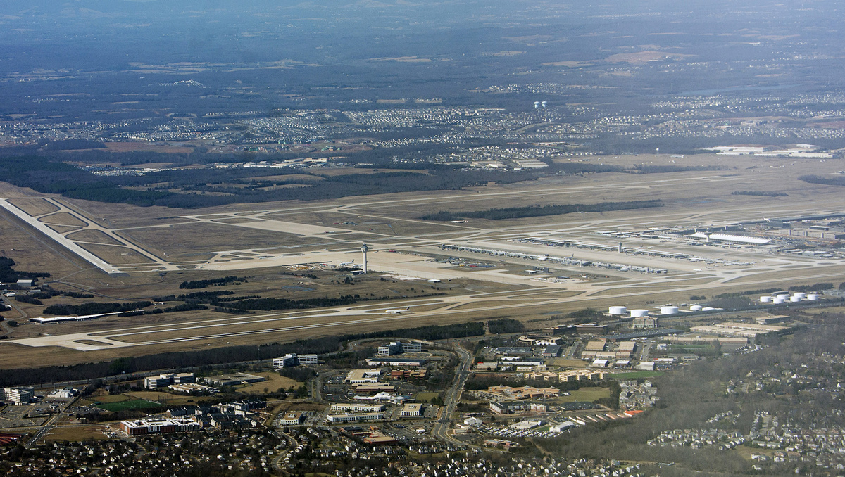    США Вашингтон аэропорт Даллеса вид сверху GLP