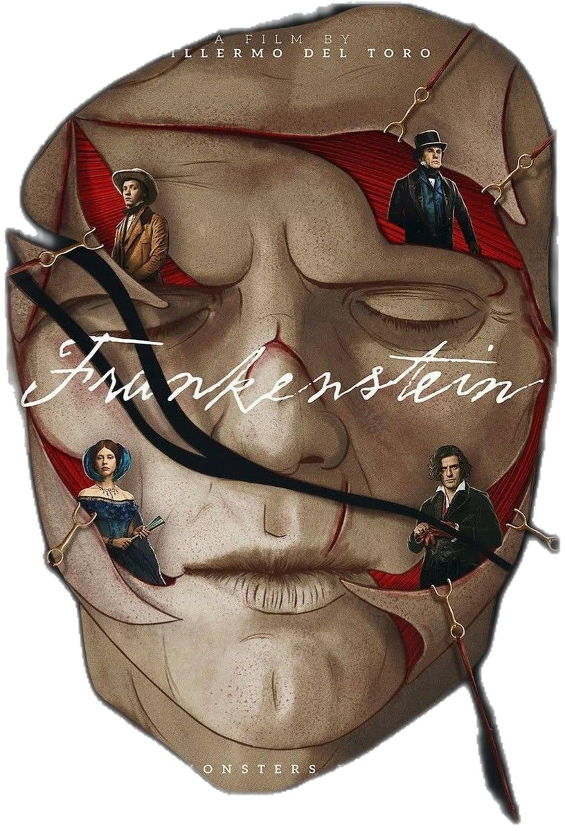 Символизм картины с лицами под кожей - это визуальное воплощение внутренних конфликтов Франкенштейна. Метафора его подсознания: все ключевые персонажи (Элизабет, финансит, создатель и брат) буквально прорываются наружу, показывая, как их влияние терзает душу главного героя