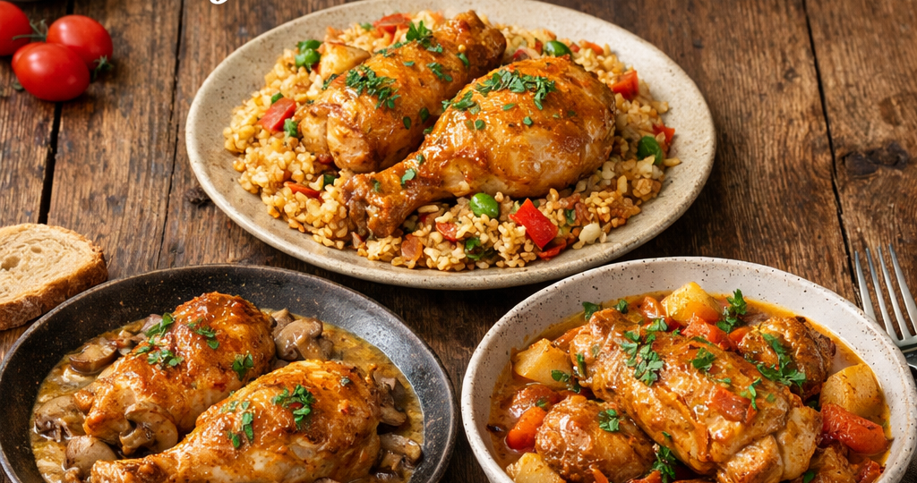 3 рецепта Тушёной курицы, это действительно вкусно