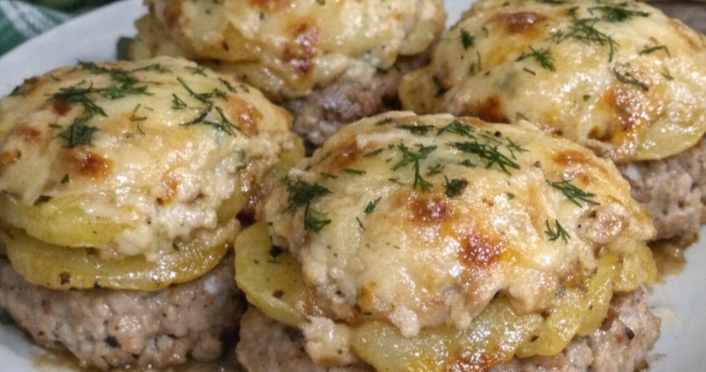 Сочные стожки из индейки с картофелем под сырной шапкой: ужин мечты