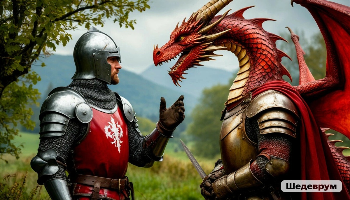 я не знаю, зачем ИИ постоянно одевает драконов в латы, честно, честно не знаю! 