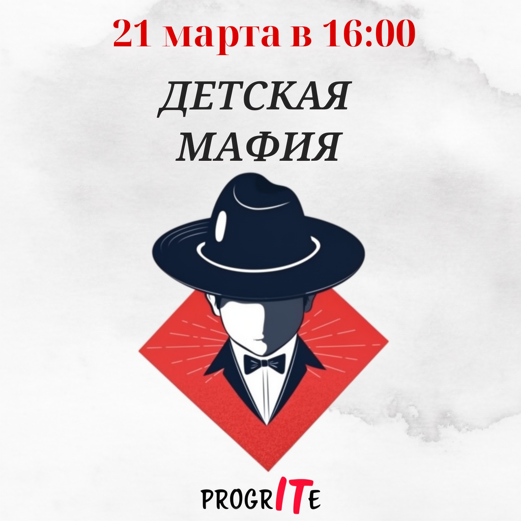 🕵️‍♂️ Приглашаем детей 7-12 лет принять участие в захватывающем мероприятии, где их ждут 2 часа увлекательных расследований, командной работы и ярких эмоций🔥

А вас, родителей, ждут 2 часа личного времени и уверенность в том, что ваш ребенок увлечен интеллектуальной игрой в дружной компании и под присмотром взрослых.
Никаких гаджетов, только погружение в живое общение и активный мыслительный процесс.

📅 Дата: 21 марта
🕓 Время: 16:00 (продолжительность 1,5-2 ч)
📍 Адрес: ул. Спортивная, д. 1 (СК «Арена-Истра»)
💰 Стоимость участия: 1000 руб.

Мы уже не первый раз проводим «Мафию» и знаем - желающих всегда много!
Скорее занимайте свободные места!

Подробности и запись по ссылке:
https://t.me/+79932550500
Или по телефону: +7 993 25-50-500

Развитие детей Истра
🛑 Центр «Програйт»
📍Спортивная д.1, Истра

Инстаграм https://www.instagram.com/progrite_istra
Наш сайт http://progrite.ru
Телеграм канал https://t.me/progrite_istra
Группа в ВК https://vk.com/progrite
ДЗЕН https://dzen.ru/progrite

#Горизонтэтотожецель
#ИстраДляДетей
#ЛагерьДляДетейИстра #ЦентрДетиИстра #ЗанятияДляДетейИстра #ИстраСекцииДляДетей #КружкиДляДетейИстра #АнглийскийДляДетей 
#РобототехникаДляДетейИстра
#ПрограммированиеДляДетейИстра
#ЭлектроникаДляДетейИстра
#ЦентрразвитияПрограйт
#ШколапрограммированияПрограйт
#РазвивающийцентрПрограйт
#ITклубПрограйт