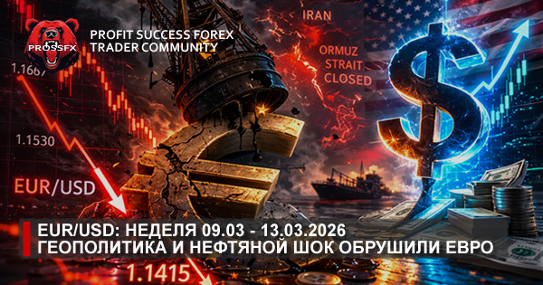EURUSD неделя 09.03 - 13.03.2026: геополитика и нефтяной шок обрушили евро