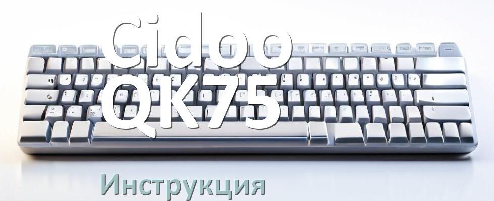 
Инструкции по эксплуатации Cidoo QK75 и официальные руководства пользователя на русском PDF