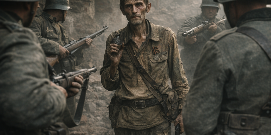 Он вышел из подвала через год после начала войны. Один. Что он сказал немецким солдатам