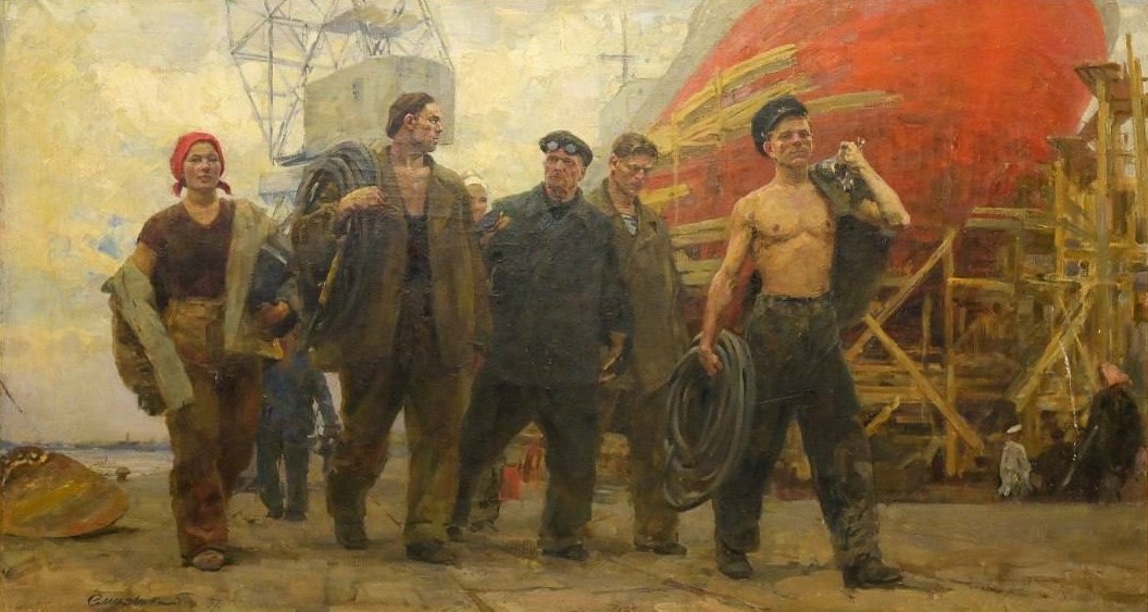 Г.А.Смирнова. Смена. 1957. Староладожский историко-архитектурный и археологический музей-заповедник.