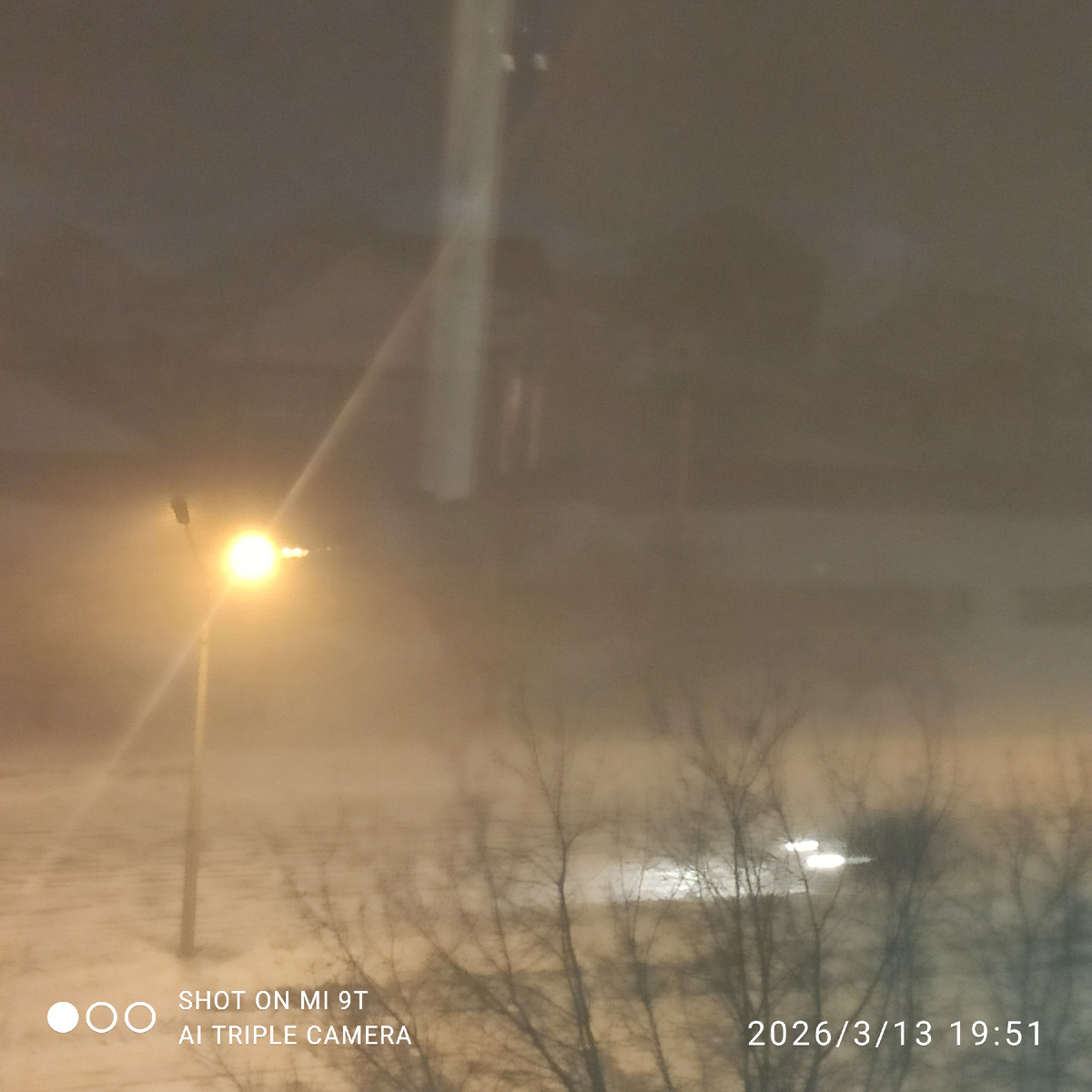 Метель ночью