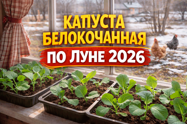 Лунный календарь 2026 для белокочанной капусты – когда сеять, пикировать и высаживать, чтобы кочан был «как у бабушки»