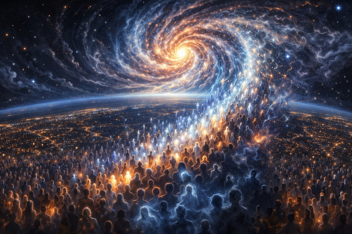 Коллективные мысли и эмоции человечества создают энергетическое поле, которое влияет на реальность.